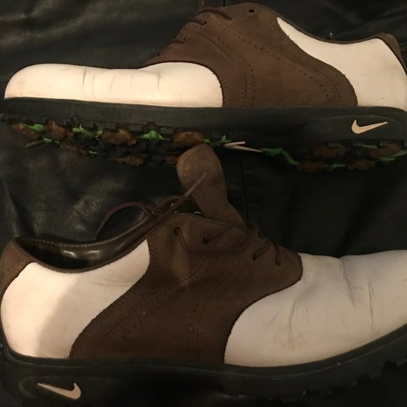 Nike Classic Golf Shoes White & Dark Khaki - Picture 1 of 7